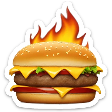 Burguer fire sticker