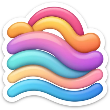 colorful pastel colors gradient line sticker
