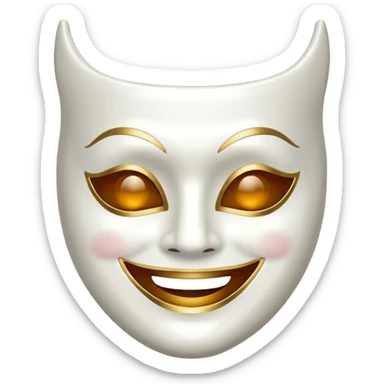 theater mask sticker