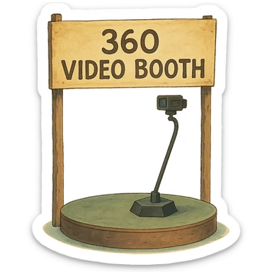 360 video booth sticker