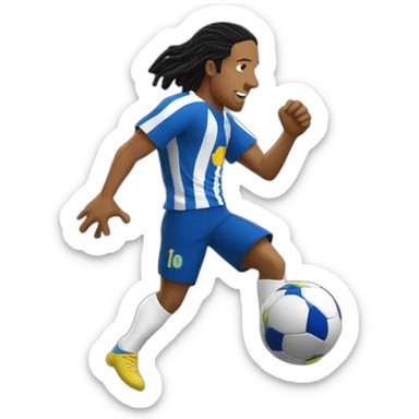 Ronaldinho gaucho jogando footvolley sticker