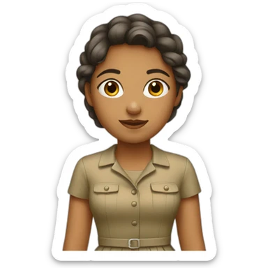 girl-with-khaki-dress sticker