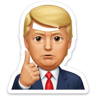 Donald trump giving the finger  sticker