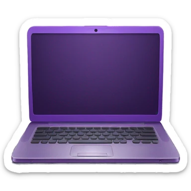 laptop dark purple sticker