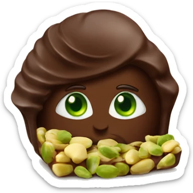 Dubai chocolate with pistachio inside sticker