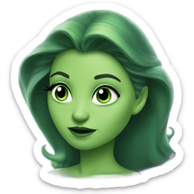 Galinda from Wicked thinking about Elphaba sticker