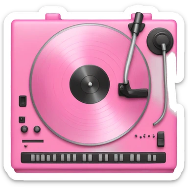 pink vinyl player sticker