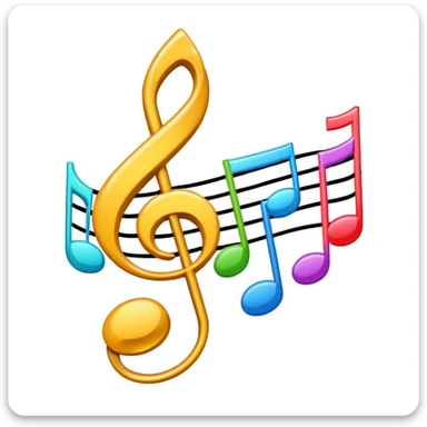 Thanks with musical notes  sticker