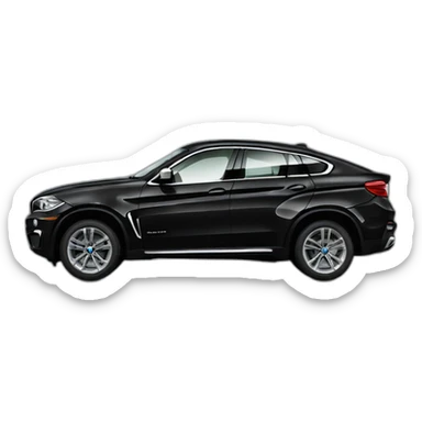 one black bmw x6 sticker