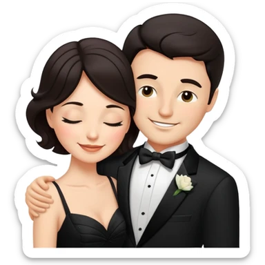 Sleeping wife and dancing husband  sticker
