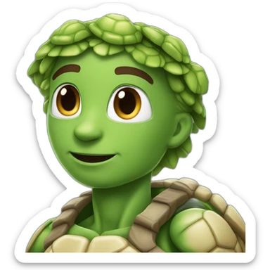 Un super héros sur une tortue sticker
