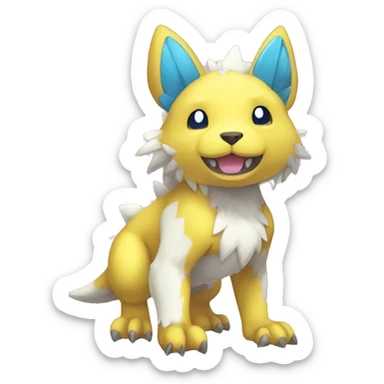 Kawaii cool Digimon-Fakemon-animal full body sticker