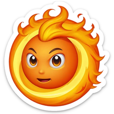 fire ball more fire sticker