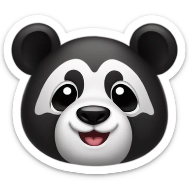 Panda with heart eyes  sticker