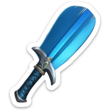Blue hair swordman sticker