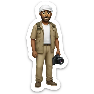 Cameraman in Middle East clothes sticker
