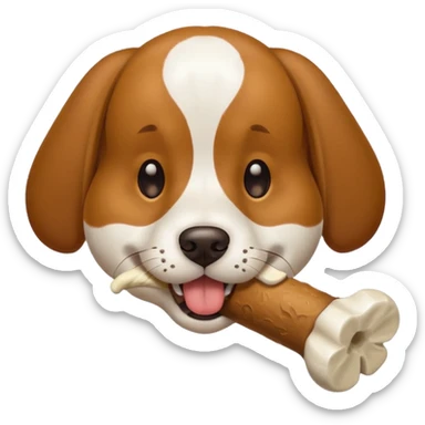 Köpek ve kemik sticker
