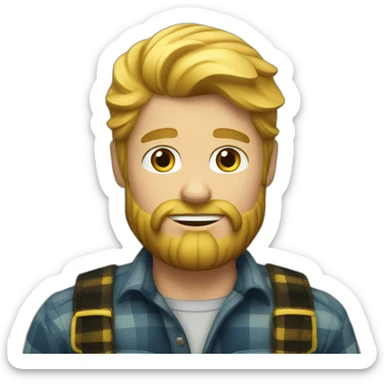 blond lumberjack sticker
