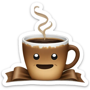 coffee with a bow sticker