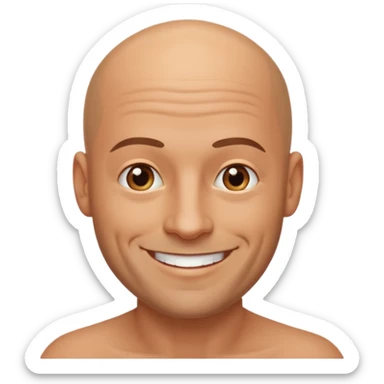 Baldness sticker
