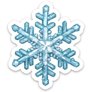 diamond encrusted snowflake sticker