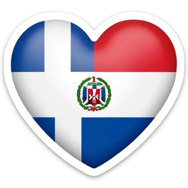 Dominican heart  sticker