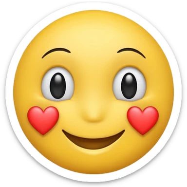 Smiley face with heart sticker