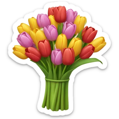 Tulips bouquet  sticker