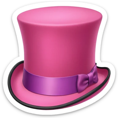 Pink top hat sticker
