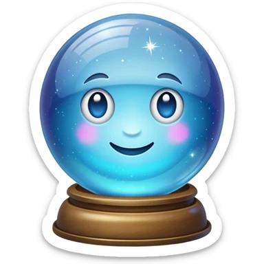 crystal ball sparkles sticker
