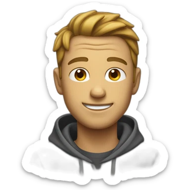 hoodie guy smirking sticker