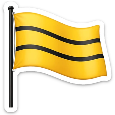 Create 2 yellow lined and 1 black lined flag emoji and put black line between yellow lines sticker