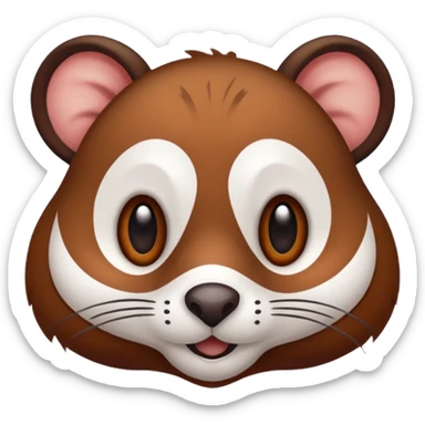 Il s'agit d'un raton laveur aventurier-voleur, L'emote est son visage surpris sticker