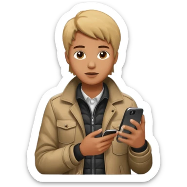 Rider with phone,Metro Riders, inside metro train, no transparent, with background,full image , negative transparent, positive background. sticker