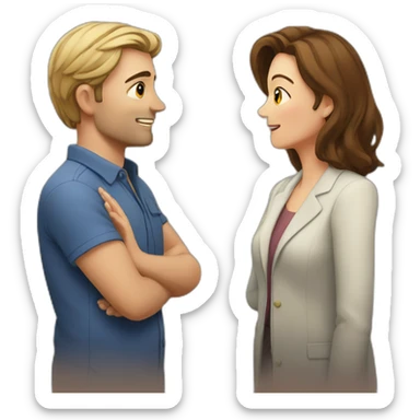 James and Sue looked at each other sticker