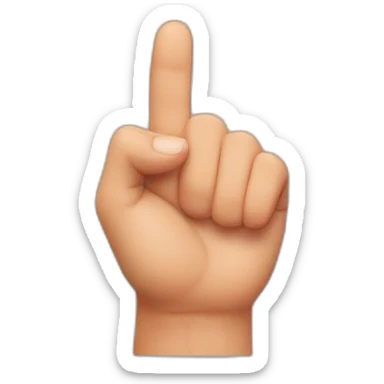 a thumb wedged in between two fingers sticker