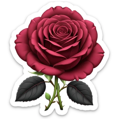 Create black rose emoji sticker