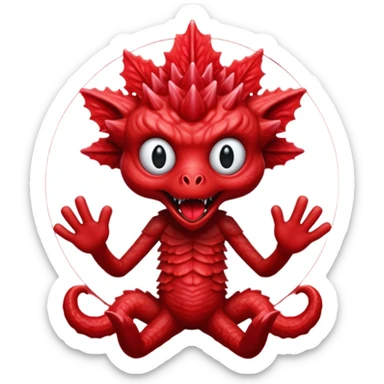 Spicy Zinger in stranger things themed sticker