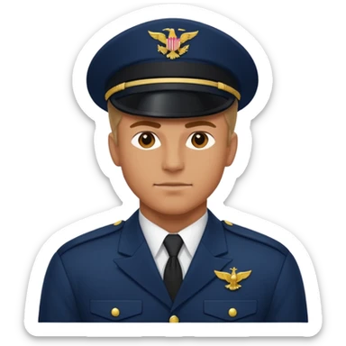 a big powerful fighter of the navy sticker