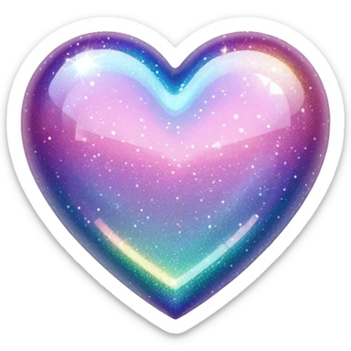 Sparkle heart sticker