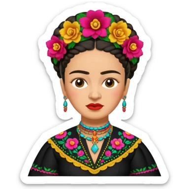 Frida Kahlo with mariachi sticker