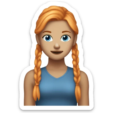 girl named addison orange hair blonde blue eyes always mad an aggery never happy sticker
