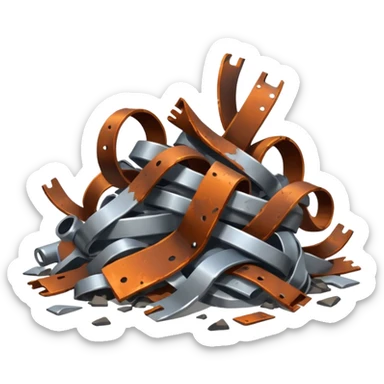 metal debris from the plane sticker