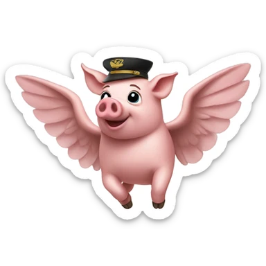 When pigs fly  sticker