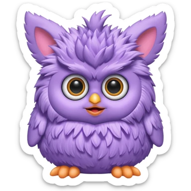 lavender furby  sticker