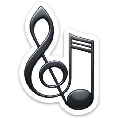 music note with a music disc sticker