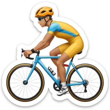person cycling fast motion sticker