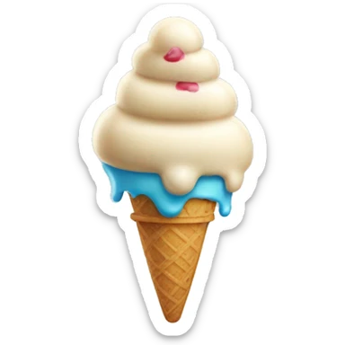 Raining ice cream sticker