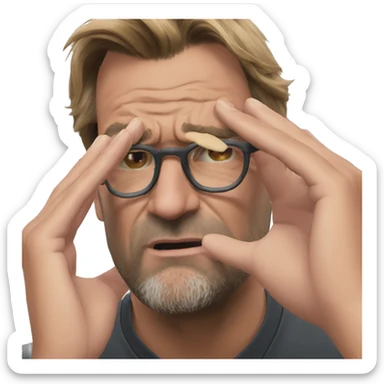 Jurgen Klopp facepalm emoji sticker