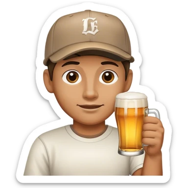 Dodger fan with beer sticker